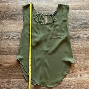 Necessary Clothing Green Cross Back Tank - Front Chest Pocket